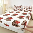thumbnail image 3 of Feelyou Leopard Print Boot Twin Sheet Sets, Princess Bowknot Bedding, 3pcs, 3 of 7