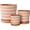 Pottery Red/White, variant on Set of 3 Terracotta Pots, 4 Inch 6 Inch 8 Inch, Planter Pots for Plants with Drainage Holes and Saucers, Pottery Red/Black