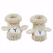 Stephan Baby 163323 Lamb Baby Knit Booties CreamPack of 2