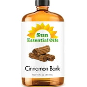 Sun Essential Oils - Cinnamon Bark Essential Oil 16oz for Aromatherapy, Diffuser, Calming, Relieves Pain
