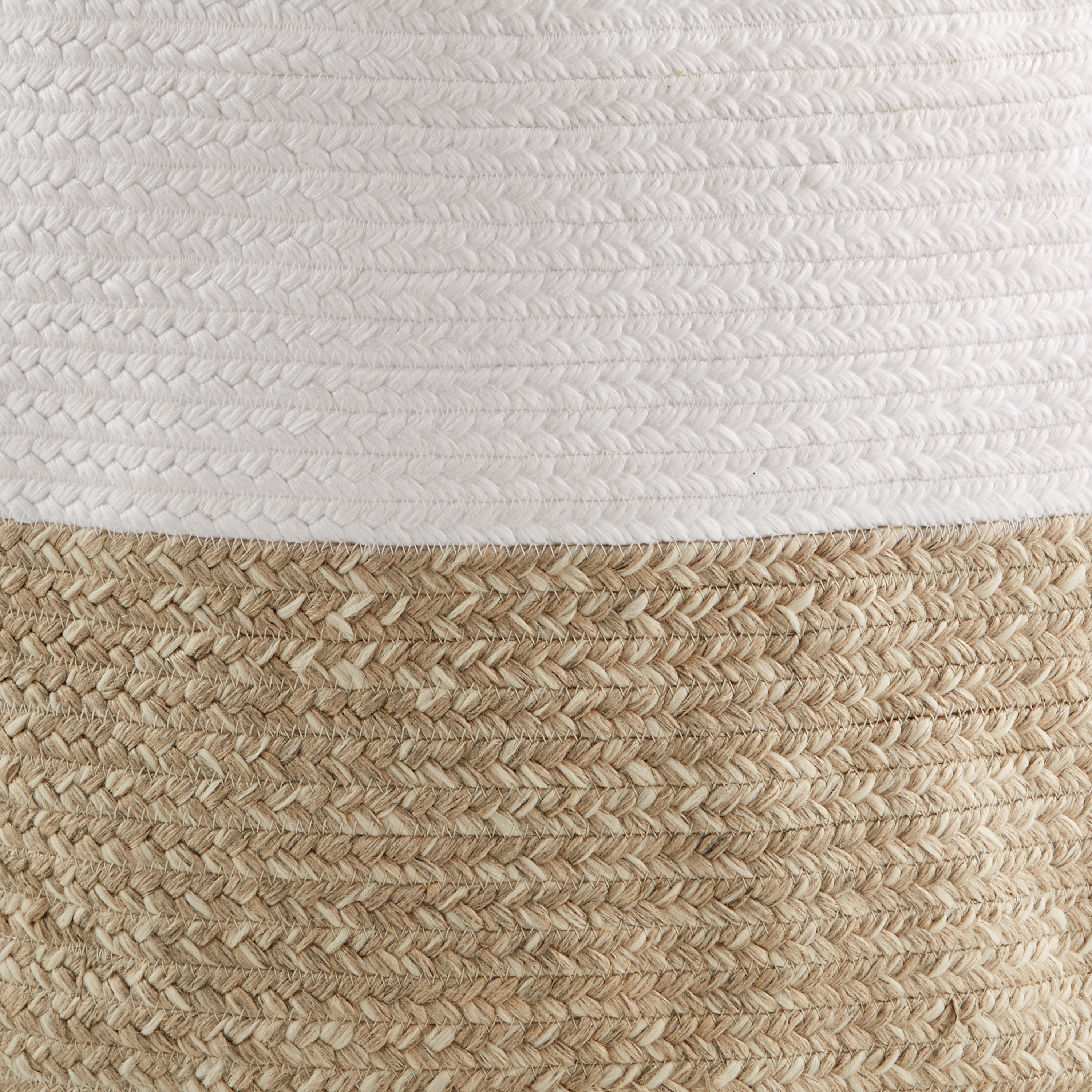 D&JM Brown and Ivory Round Outdoor Pouf Ottoman - image 3 of 9