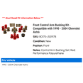 thumbnail image 2 of Front Control Arm Bushing Kit - Compatible with 1990 - 2004 Chevy Astro 1991 1992 1993 1994 1995 1996 1997 1998 1999 2000 2001 2002 2003, 2 of 2
