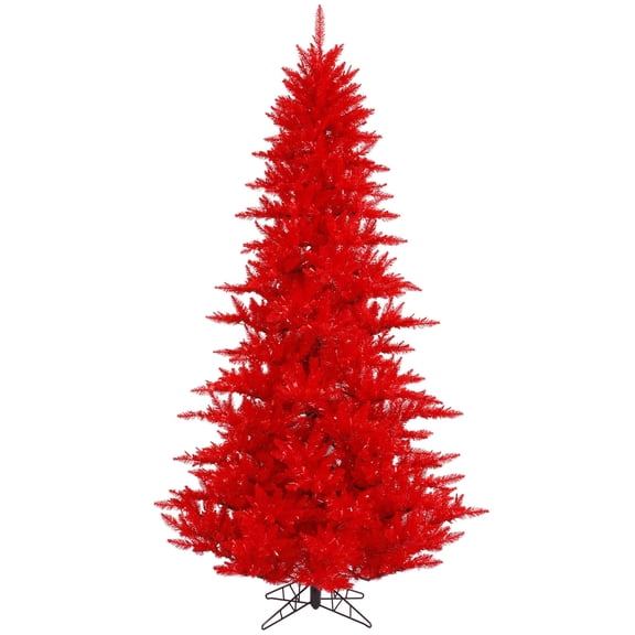 Pemberly Row 36" Plastic Fir Unlit Artificial Christmas Tree in Red