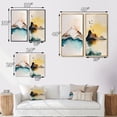 thumbnail image 4 of Designart "Blue and Grey Mountain Lake Reflections II" Landscape Mountains Framed Wall Art Set Of 2 - Traditional Blue Framed Canvas Set For Living Room Decor, 4 of 6