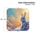 thumbnail image 2 of KLL Drink Coasters Set Square of 4,PU Leather Absorbent Coasters Set Decorative Coffee Cup Coasters Housewarming Gift for Home Decor-Sunshine Colorful Cloud Rabbit, 2 of 5