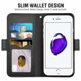 thumbnail image 2 of Iphone 7 Case, Iphone 8 Case, Iphone Se 2020 Case, Mobile Phone Case Iphone 7 Case Leather Flip Case Wallet Case Protective Case for Apple Iphone 7/8 / Se 2020 Cover (4.7 Inch) - Black, 2 of 7