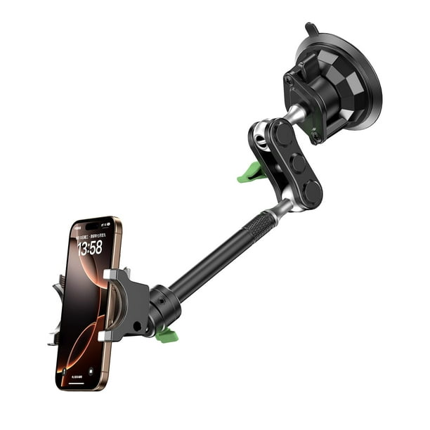 Soporte para teléfono de coche MAGIC JOHN, metal ultraduradero, rotación de 360°