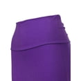 thumbnail image 4 of MixMatchy Women's Basic Foldable High Waist Regular and Plus Size Maxi Skirts, 4 of 4