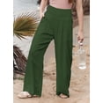 thumbnail image 2 of Pantalones Palazzo de para Mujer Verde L, 2 of 8