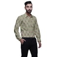 thumbnail image 4 of BESTMAN Slim FitShirtsFor Men Button DownLong Sleeve PrintedShirtsFor Boys, 4 of 5