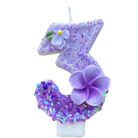 Birthday Number Candle, Creative Cartoon Design Smokeless Wax Glitz for Kids Boys Girls Birthday Party Cake Toppers Anniversary Decorations, C