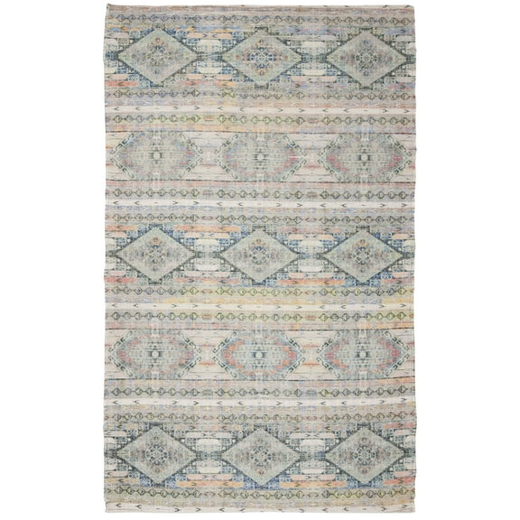 SAFAVIEH Saffron Mitchell Geometric Area Rug, Cream/Blue, 8' x 10'