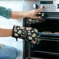 thumbnail image 2 of Pioneer Flower Kitchen Oven Mitt and Pot Holder Sets 2 Pcs for Baking, Cooking and Grilling, Heat Resistant Up To 392 °F, 2 of 7