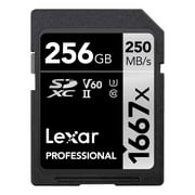 Lexar Professional 1667x 256GB SDXC UHS-II/U3 Card (LSD256CBNA1667)