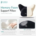 thumbnail image 2 of Florich Ergonomic Memory Foam Seat & Back Support Cushion - Relieves Neck, Back, Sciatica Pain for Office Chair, Car, Wheelchair, Black, 2 of 7