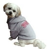 Hooded Collegiate Sweatshirt for Dogs, Grey