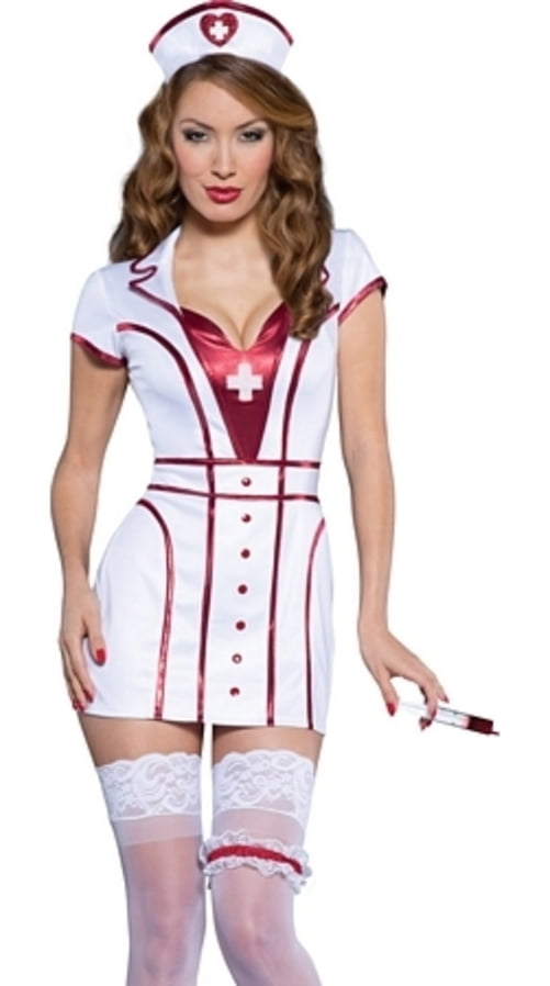 Naughty Night Nurse Costume In Character Costumes 25017 White Red