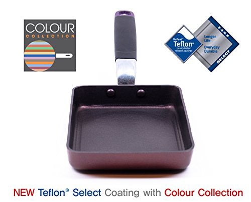 Tamagoyaki Japanese Omelette Pan / Egg Pan TeChef Coated with Dupont Teflon Select Colour Collection / Non-stick Coating PFOA Free by TECHEF 