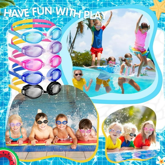 50 Pack Anti-Fog Swim Goggles for Kids & Adults - No Leaking, Comfortable Fit, 13 Color Options