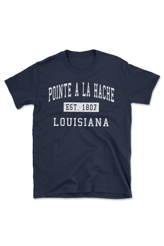 Pointe A La Hache Louisiana Classic Established Men's Cotton T-Shirt