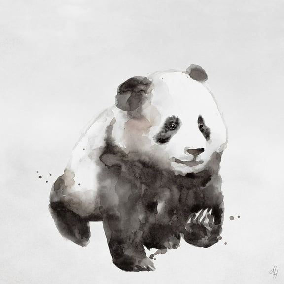 Marmont Hill Cuddly Panda Canvas Wall Art