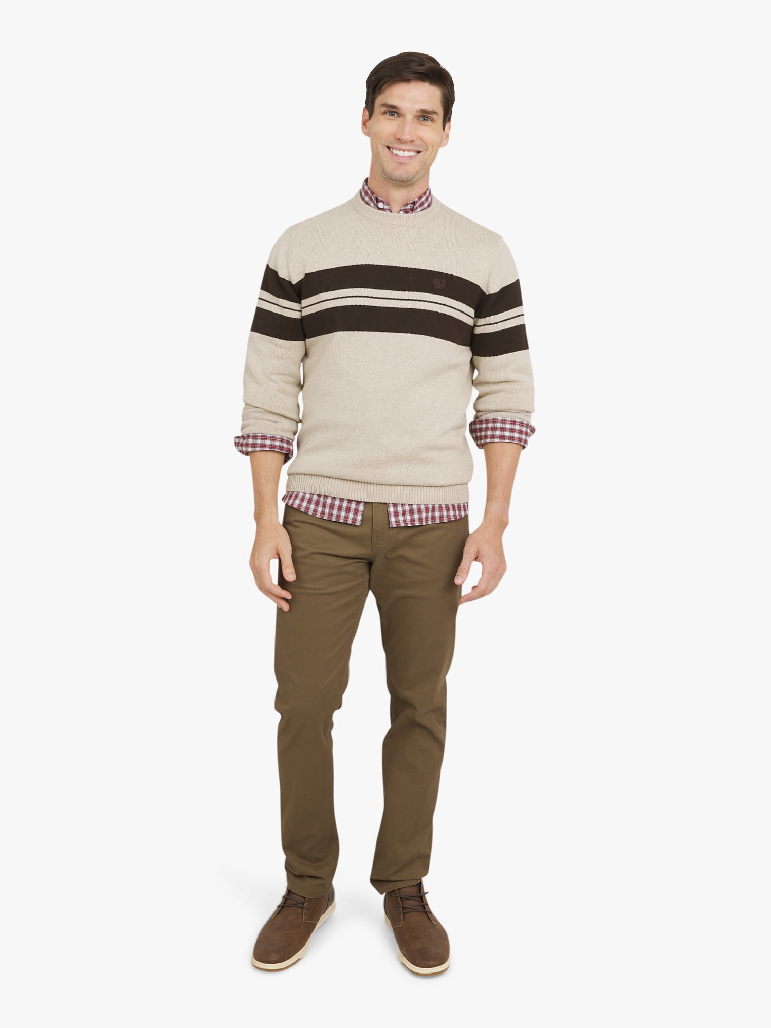Chaps Men's & Big Men's Long Sleeve Crewneck Sweater, Sizes S-3XL