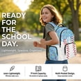 thumbnail image 4 of Yspwyqan Boys Backpack And Lunch Box Set, 4 Piece School Backpack Set with Lunch Bag Pencil Case Water Bottle Bag, for Boys Baseball Blue Ice Cream Drip School Bags, 4 of 7