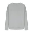 thumbnail image 4 of Vedolay Women's Pullover Sweatshirt 2023 Long Sleeve Tunic Tops Oversized Shirts Gray,XL, 4 of 5