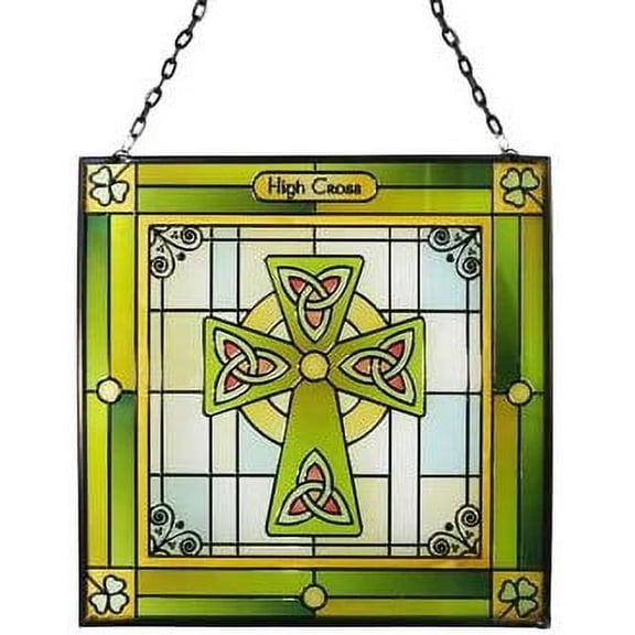 High Cross - Celtic Reflection Glass Panel Suncatcher
