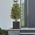 thumbnail image 4 of 21.6 Inch Artificial Cedar Christmas Tree Outdoor Decor, Faux Evergreen with Ground Spike & Pine Cones, Christmas Urn Filler for Porch Yard Garden Pathway Decorations, 4 of 4