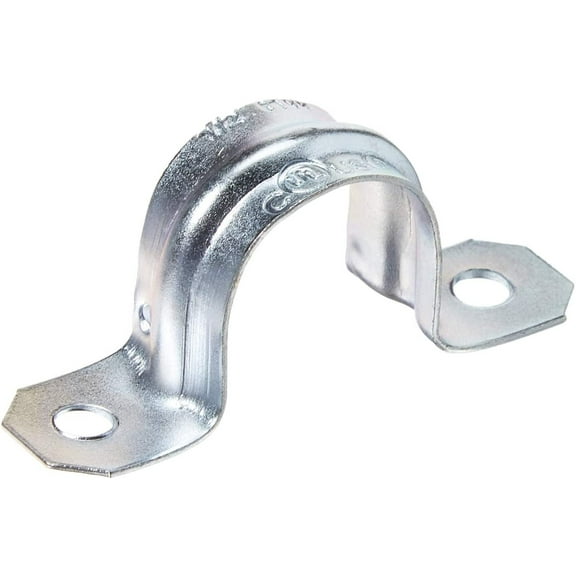 Halex 61205B 2-Hole Conduit Strap, 1/2 In, Steel