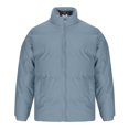 thumbnail image 4 of safuny Winter padded Coats For Men Lightweight Loose Long Sleeve puffer Jackets Zip Up Warm Thermal Fleece Oversized Stylish Parka Hooded Blue M, 4 of 6