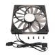 thumbnail image 1 of 140mm PWM ARGB Fan Ultra Thin 15mm MFDB Dynamic Pressure Bearing PWM Temperature Control Support 5V ARGB Motherboard Sync Fan Speed 300‑1100RPM Black, 1 of 4