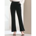 thumbnail image 2 of Pantalones De Terciopelo De Cintura Alta Causales Para Mujer Negro S, 2 of 6
