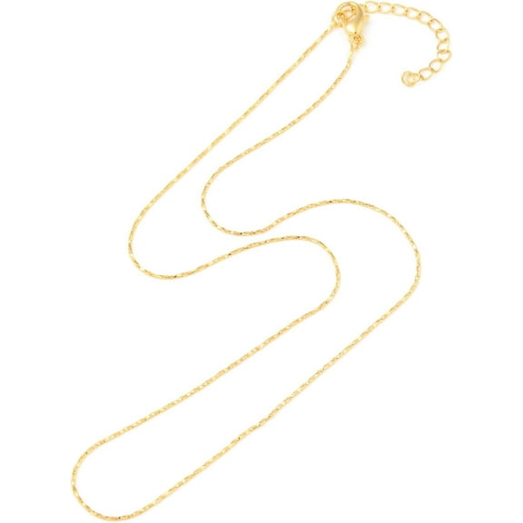 1 pc Gold Plated Tin Alloy Snake Chain Fine Necklaces with Lobster Claw Clasps 18 inch 0.5mm