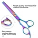 thumbnail image 4 of Juego de tijeras para cortar el cabello Fugacal 2X Acero inoxidable azul, 4 of 6