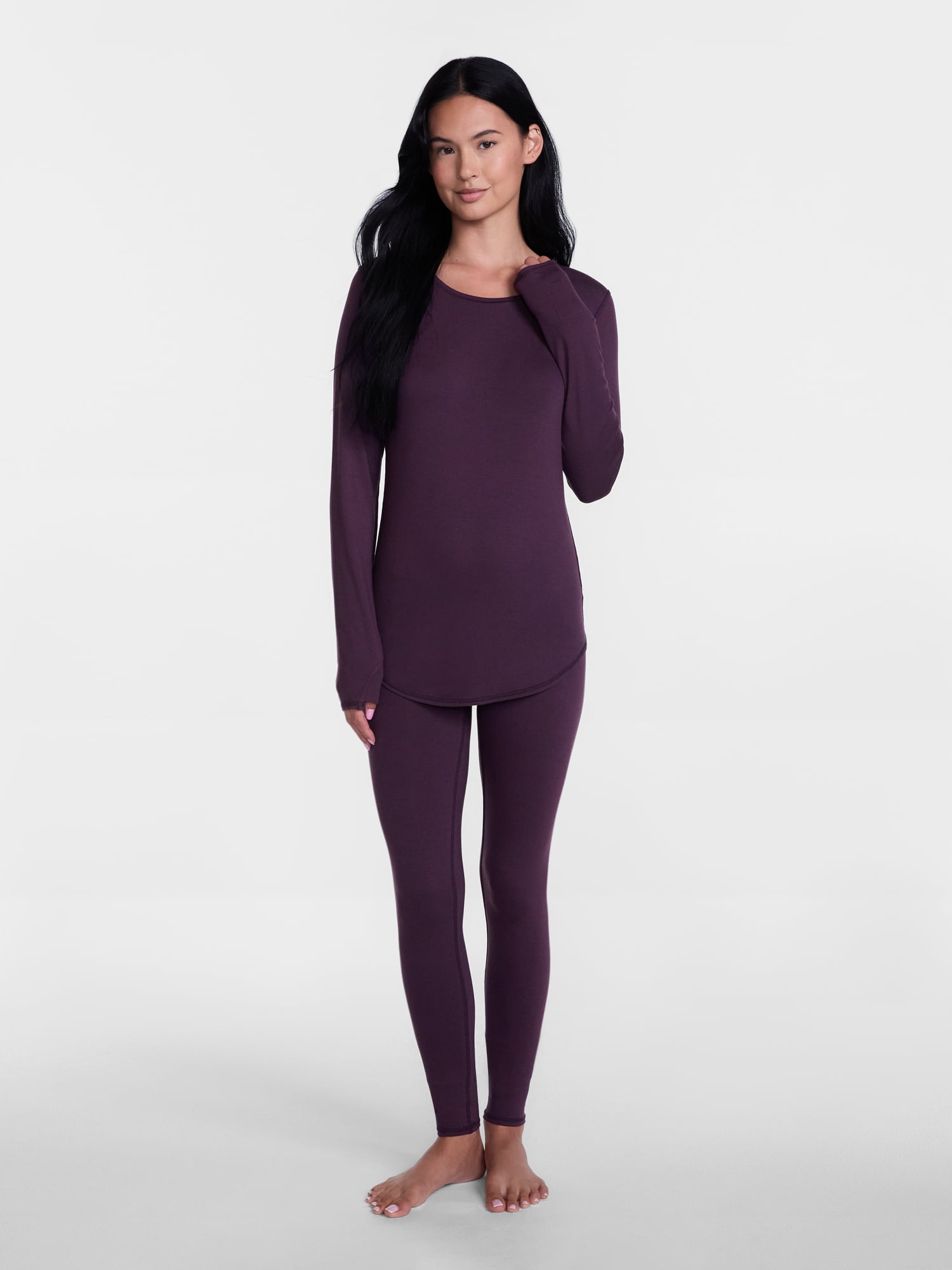ClimateRight by Cuddl Duds Women’s Mild Essential Base Layer Livaeco Jersey Long Sleeve Crewneck Thermal Top, Sizes XS-4X