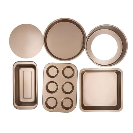 

Baking Pan Set Nonstick Steel Bakeware Tools Loose Bottom Cake Pizza Bread Pan for Loaf Bread Pizza Cupcake Baking Accessories