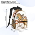 thumbnail image 2 of Disketp Vintage Wild West Cowboy Mochila Ligera Clásica con Múltiples Bolsillos, Mochila Casual para Hombre y Mujer, Ideal para Escuela, Trabajo y Viajes, 2 of 6