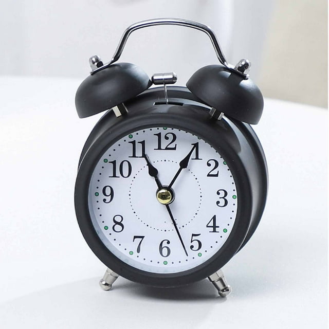 Reloj despertador analógico de cuarzo, reloj despertador con campana doble de 3 pulgadas, solución innovadora