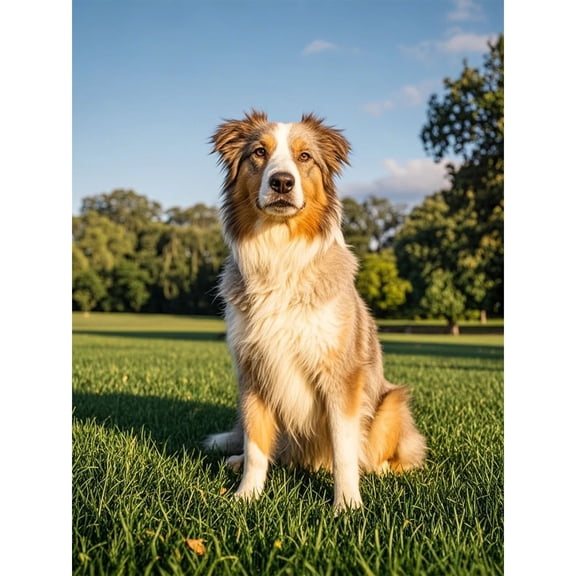 Australian Shepherd Diamond Art 5D Diamond Painting DIY Kits Full Round Drill Rhinestones Crystal by Number Stitch Handmade Arts and Crafts for Living Room Bedroom Home Wall Decor 12x16 inch