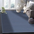 thumbnail image 5 of Geometric Area Rug 4'x6' Navy Blue and White Striped Geometric Washable Area Rugs Non Shedding Floor Carpet Rubber Backing Non Slip Indoor Mats for Living Room Bedroom Kitchen, 5 of 8