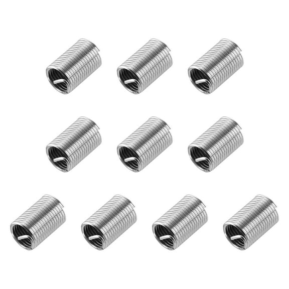 Uxcell 20pcs M10 x 1.25 2.5D Wire Thread Inserts 304 Stainless Steel Helical Type Repair Kit