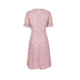 thumbnail image 4 of Gvmfive Womens Boho Floral Print Short Sleeve Midi Dress Casual Asymmetrical Party Dress, 4 of 8