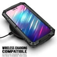 thumbnail image 4 of ELEHOLD for iPhone 14 Pro Max 6.7 Inch 2022 Case, Heavy Duty Armor Built-in Explosion-Proof Tempered Glass Screen Protector Wireless Charging Hang Rope Hidden Kickstand Shockproof Rugged Case,Black, 4 of 7