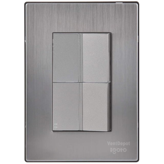 Interruptor Elegante Inoxium1A1ESilver 1Pza Apagador/Apagador Escalera 125-250VCA 10A 50/60Hz Plateado Acero Inoxidable/