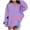 Purple-2, variant on Girl Oversized Sweatshirt Size 10-12 Striped Long Sleeve Loose Casual Hoodies with Pocket Baggy Fall Casual Clothes, Purple, 7 Years