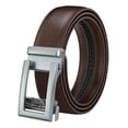 thumbnail image 1 of Cinturón de hombre con trinquete deslizante, cinturón de trabajo informal, cinturón de cuero PU, cinturón informal de negocios para accesorios de ropa Marrón Fernando Cinturones para hombres, 1 of 8