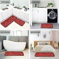 thumbnail image 4 of 2-Piece Kitchen Rugs Set Non-Slip Mats Carpet Floor for Kitchen, Bathroom (19.7"x27.6" & 19.7"x47.2") Candy Cane-shaped Hearts Pattern, 4 of 7