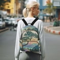 thumbnail image 7 of FORMRS Mini Backpack Purse for Women Quilted Travel Daypack Casual Shoulder Bag, Pine Tree Rainbow, 7 of 7